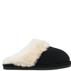 Olivia & Kate Pantoffels-Zwarte Fluffy-Pantoffels
