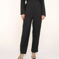 Olivia & Kate Jumpsuits-Zwarte Glitter Stenen Lange Mouwen-Jumpsuit