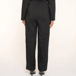 Olivia & Kate Jumpsuits-Zwarte Glitter Stenen Lange Mouwen-Jumpsuit