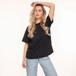 Olivia & Kate Tops-Zwarte Oversized Basic Ss-T-Shirt